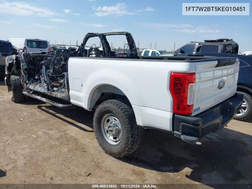 2019 Ford F-250 Xl VIN: 1FT7W2BT5KEG10451 Lot: 40533802