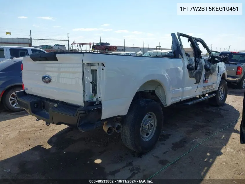 2019 Ford F-250 Xl VIN: 1FT7W2BT5KEG10451 Lot: 40533802