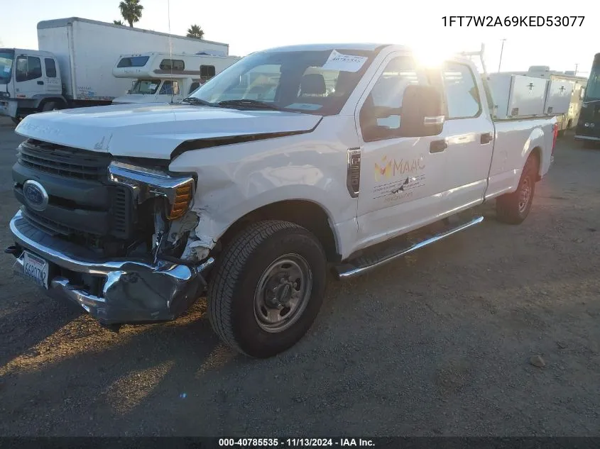 2019 Ford F-250 Xl VIN: 1FT7W2A69KED53077 Lot: 40785535