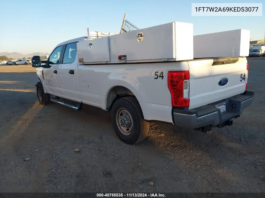 2019 Ford F-250 Xl VIN: 1FT7W2A69KED53077 Lot: 40785535