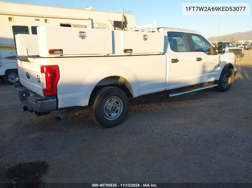 2019 Ford F-250 Xl VIN: 1FT7W2A69KED53077 Lot: 40785535