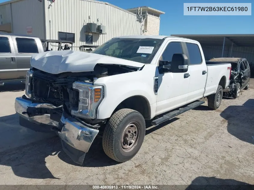 2019 Ford F-250 Xl VIN: 1FT7W2B63KEC61980 Lot: 40835913