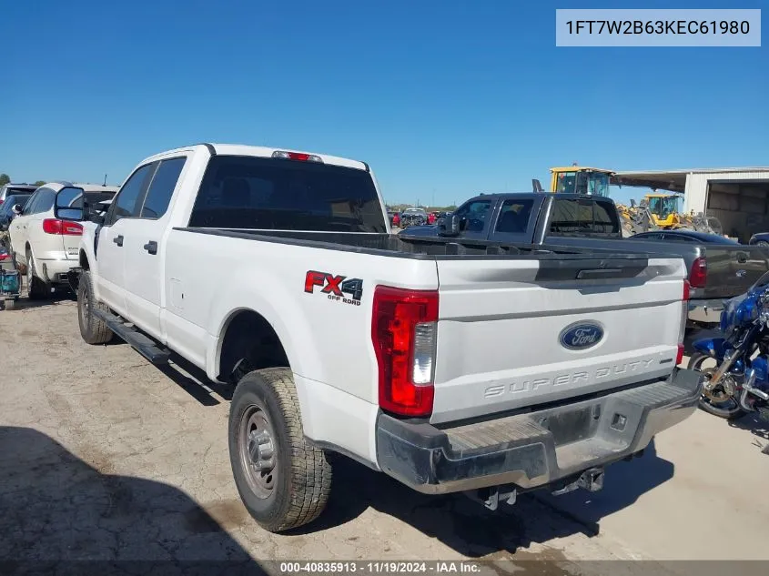 2019 Ford F-250 Xl VIN: 1FT7W2B63KEC61980 Lot: 40835913