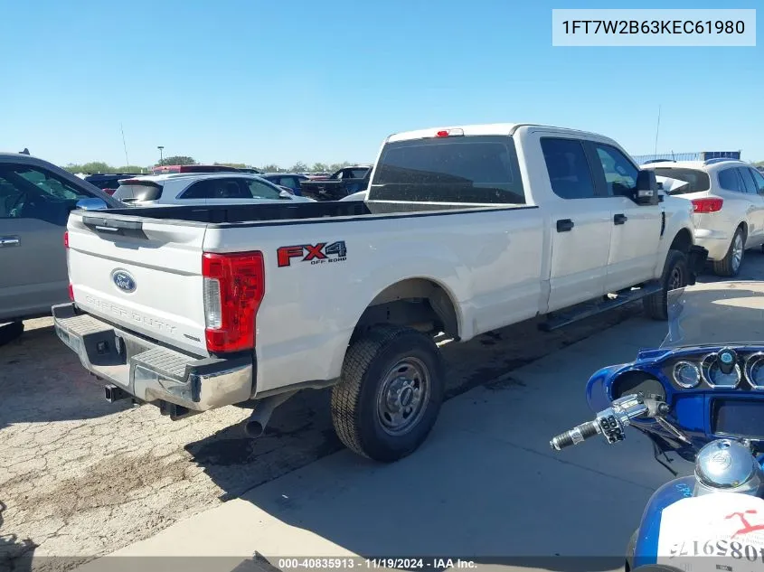 2019 Ford F-250 Xl VIN: 1FT7W2B63KEC61980 Lot: 40835913