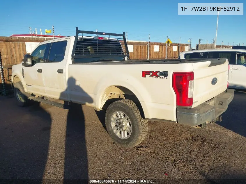 2019 Ford F-250 Xlt VIN: 1FT7W2BT9KEF52912 Lot: 40845676