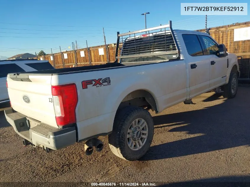 2019 Ford F-250 Xlt VIN: 1FT7W2BT9KEF52912 Lot: 40845676