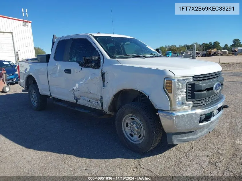 2019 Ford F-250 Xl VIN: 1FT7X2B69KEC33291 Lot: 40851036