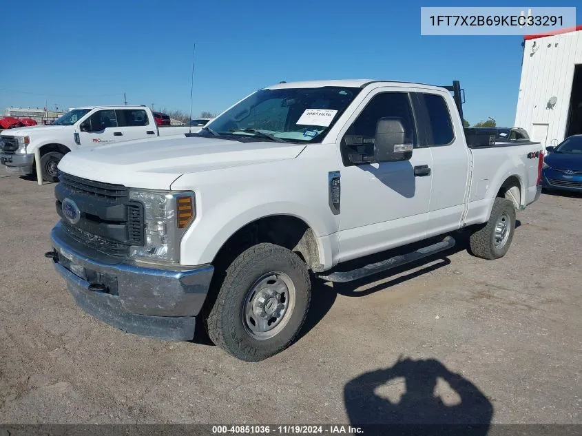 2019 Ford F-250 Xl VIN: 1FT7X2B69KEC33291 Lot: 40851036