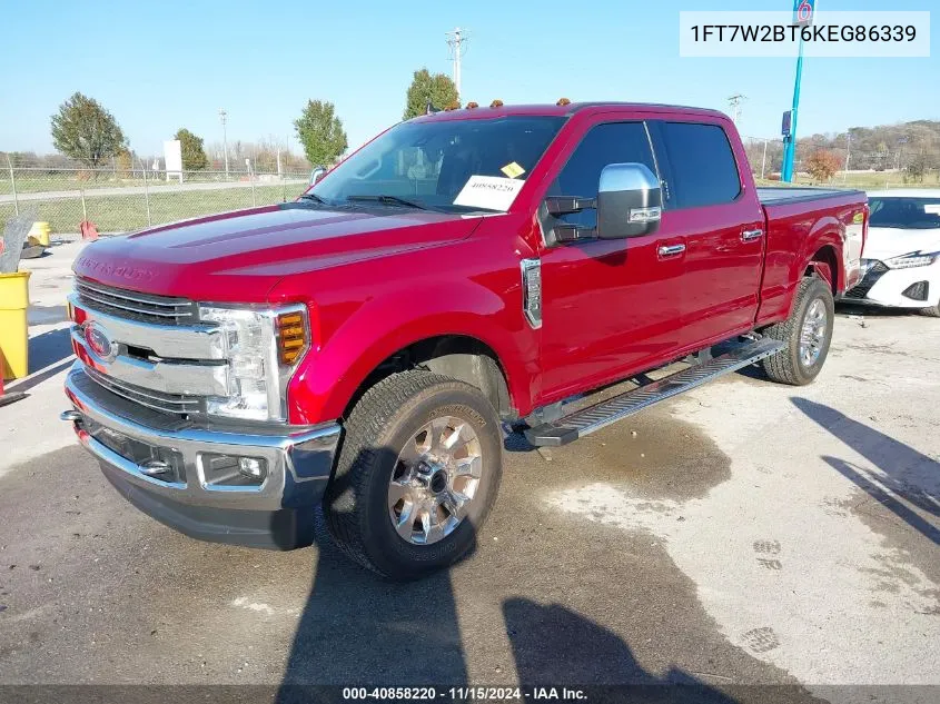 2019 Ford F-250 Lariat VIN: 1FT7W2BT6KEG86339 Lot: 40858220