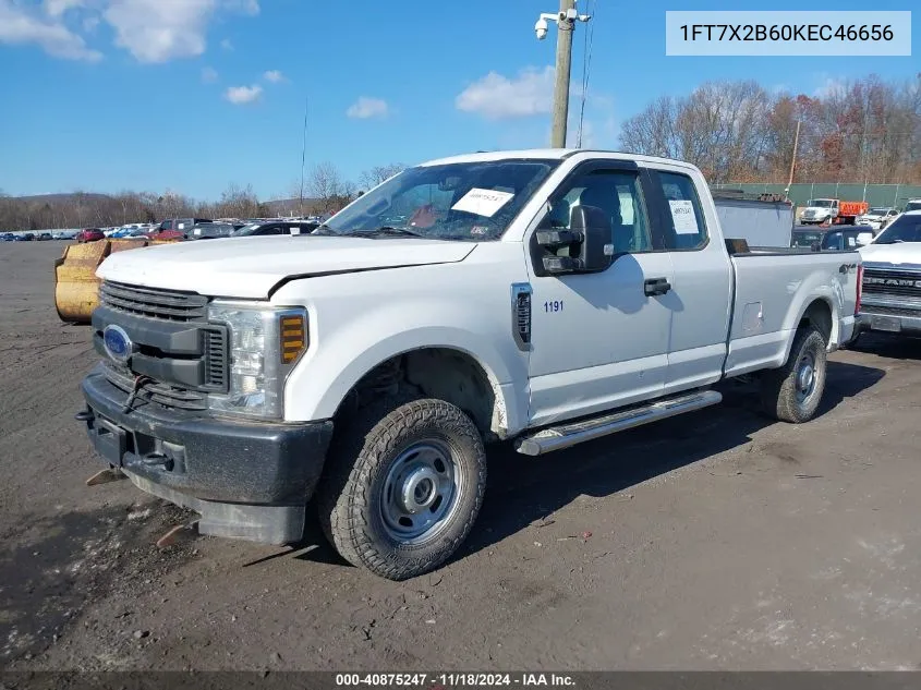 2019 Ford F-250 Xl VIN: 1FT7X2B60KEC46656 Lot: 40875247