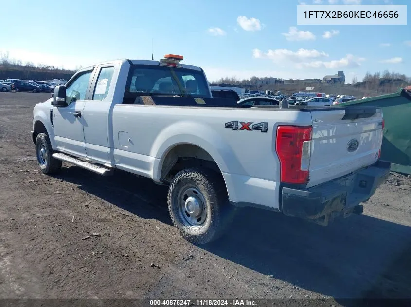 2019 Ford F-250 Xl VIN: 1FT7X2B60KEC46656 Lot: 40875247