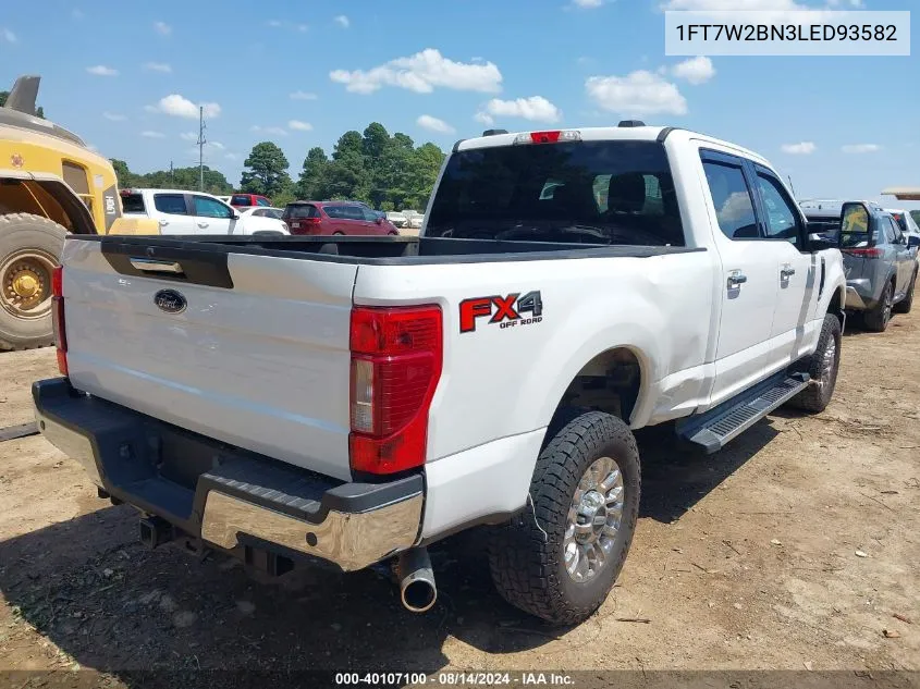 2020 Ford F250 Super Duty VIN: 1FT7W2BN3LED93582 Lot: 40107100