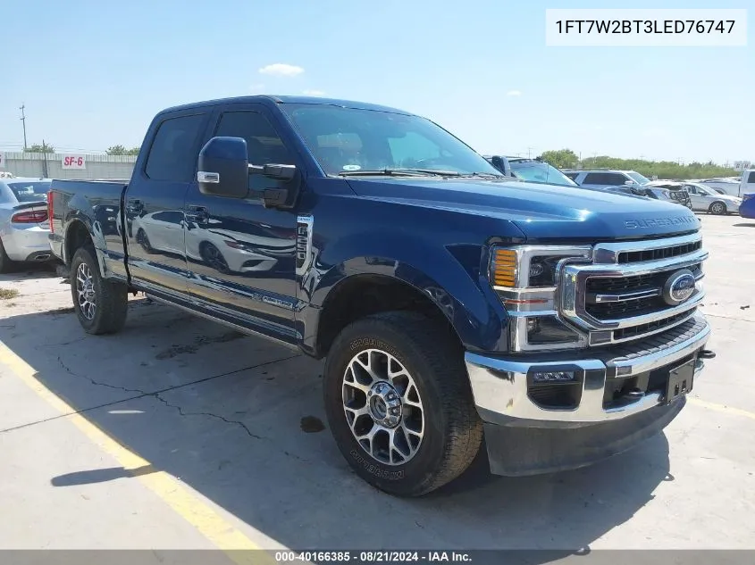 2020 Ford F-250 Lariat VIN: 1FT7W2BT3LED76747 Lot: 40166385