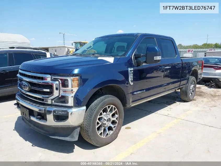 2020 Ford F-250 Lariat VIN: 1FT7W2BT3LED76747 Lot: 40166385