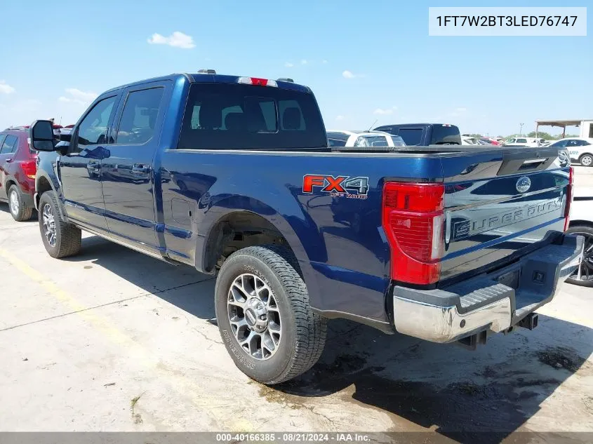 2020 Ford F-250 Lariat VIN: 1FT7W2BT3LED76747 Lot: 40166385