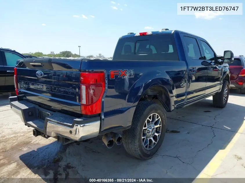 2020 Ford F-250 Lariat VIN: 1FT7W2BT3LED76747 Lot: 40166385