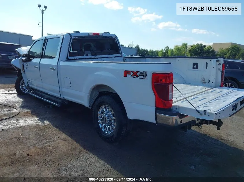 2020 Ford F250 Super Duty VIN: 1FT8W2BT0LEC69658 Lot: 40277820