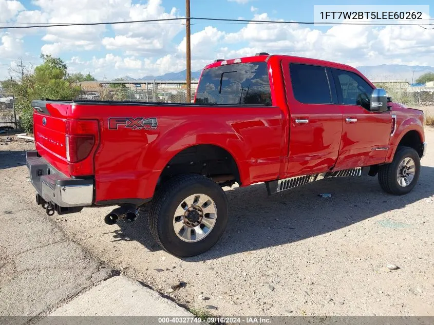 2020 Ford F-250 Xlt VIN: 1FT7W2BT5LEE60262 Lot: 40327749