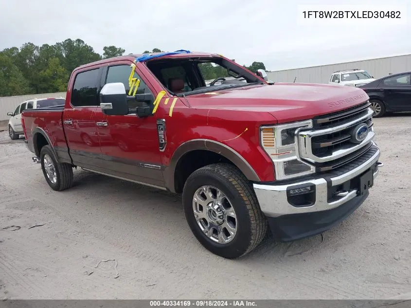 2020 Ford F-250 Super Duty VIN: 1FT8W2BTXLED30482 Lot: 40334169