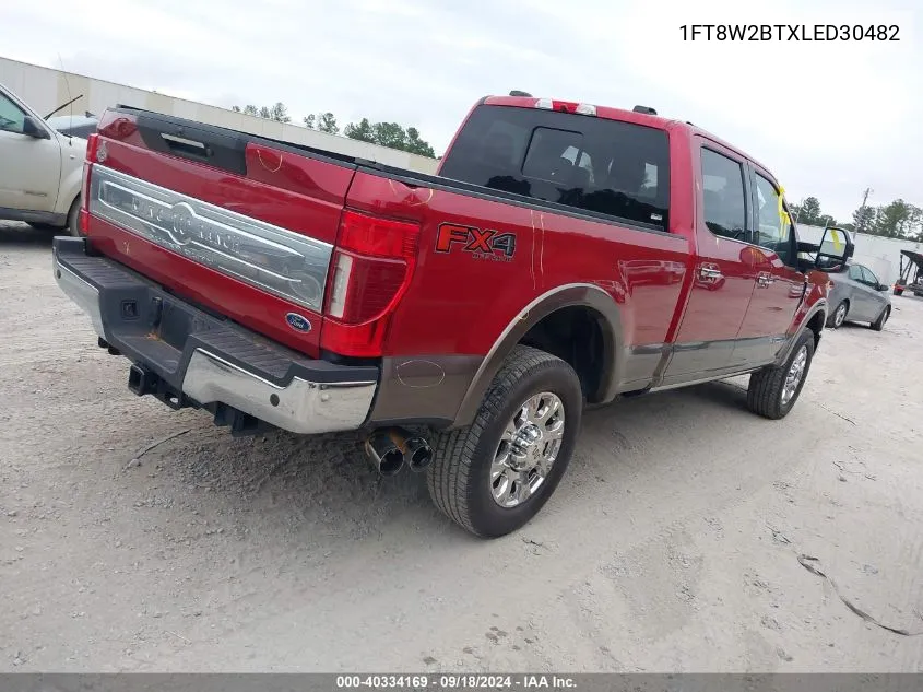 2020 Ford F-250 Super Duty VIN: 1FT8W2BTXLED30482 Lot: 40334169