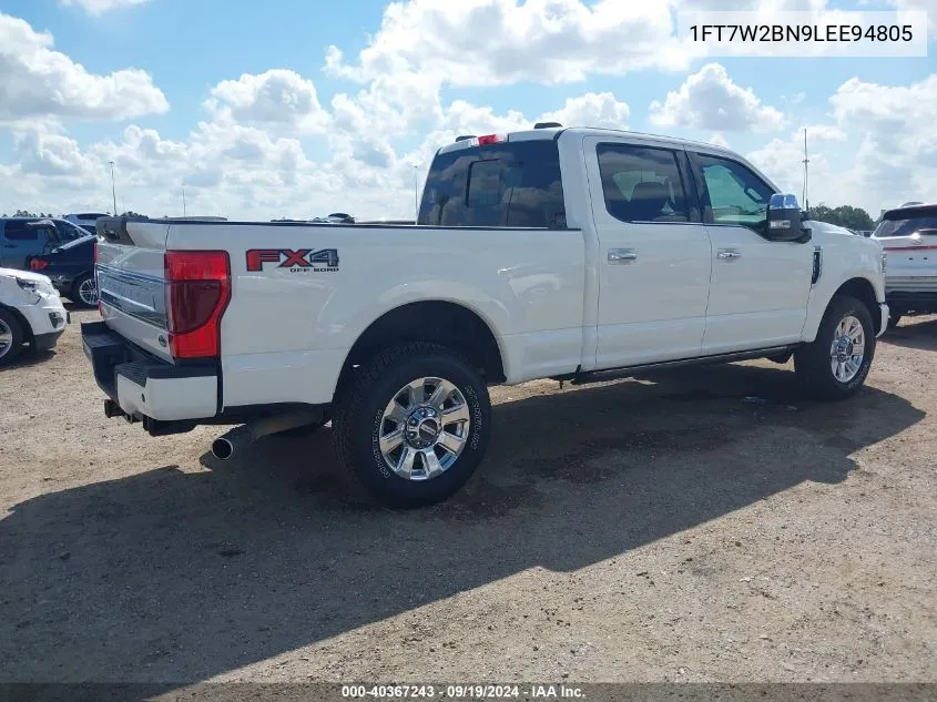 1FT7W2BN9LEE94805 2020 Ford F-250 Platinum