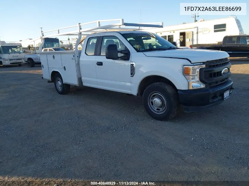 2020 Ford F-250 Xl VIN: 1FD7X2A63LEE86699 Lot: 40848929