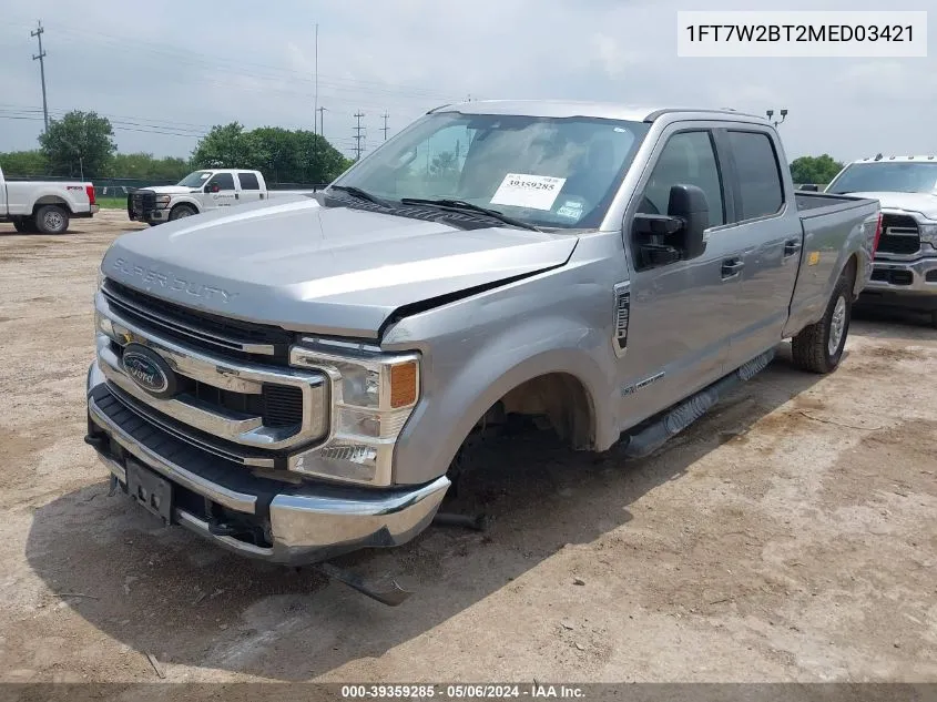 2021 Ford F-250 Xlt VIN: 1FT7W2BT2MED03421 Lot: 39359285