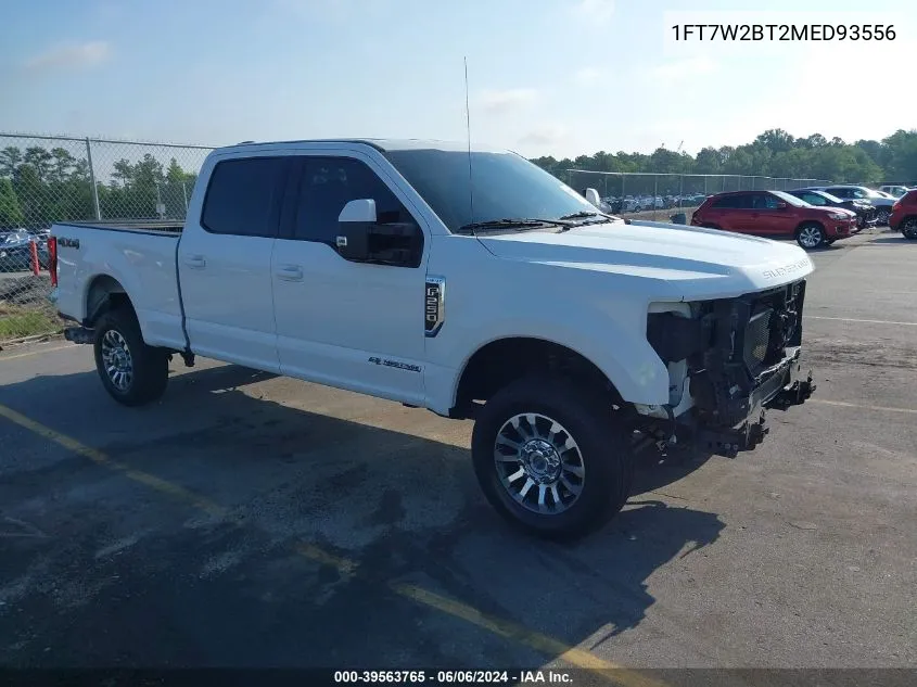 2021 Ford F-250 Lariat VIN: 1FT7W2BT2MED93556 Lot: 39563765