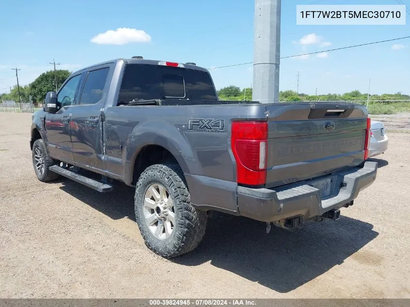 1FT7W2BT5MEC30710 2021 Ford F-250 Lariat