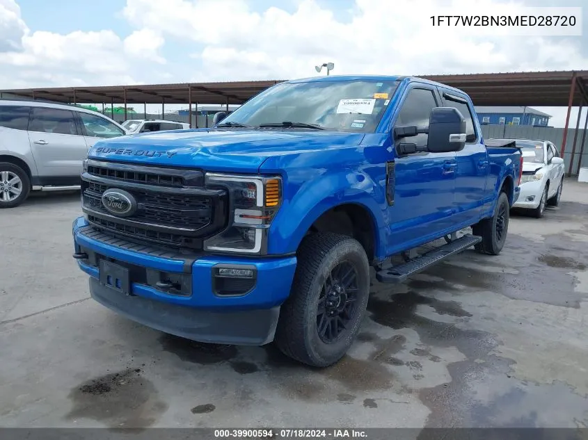 2021 Ford F-250 Lariat VIN: 1FT7W2BN3MED28720 Lot: 39900594