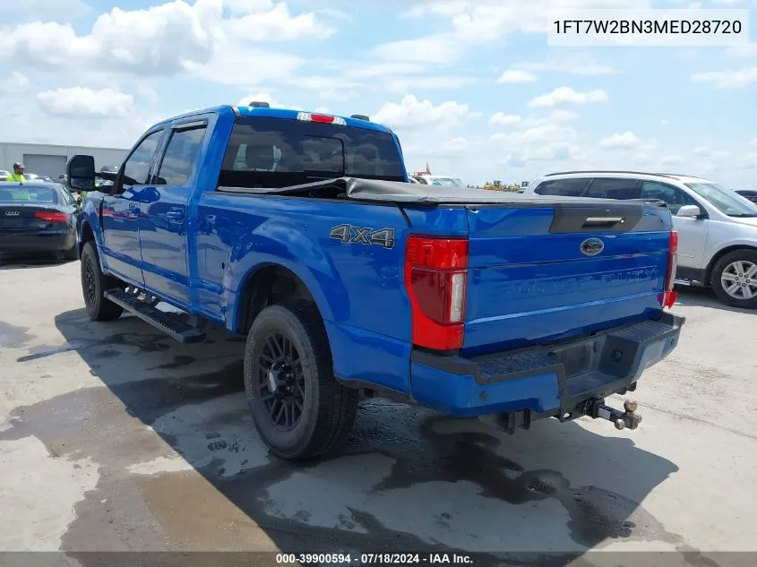 2021 Ford F-250 Lariat VIN: 1FT7W2BN3MED28720 Lot: 39900594