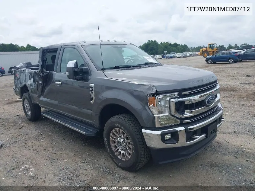 2021 Ford F-250 Xlt VIN: 1FT7W2BN1MED87412 Lot: 40006097