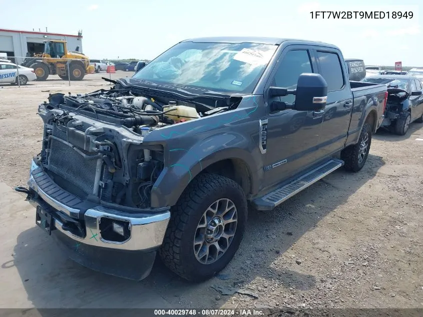 1FT7W2BT9MED18949 2021 Ford F-250 Lariat