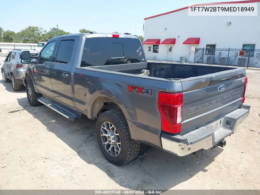 2021 Ford F-250 Lariat VIN: 1FT7W2BT9MED18949 Lot: 40029748