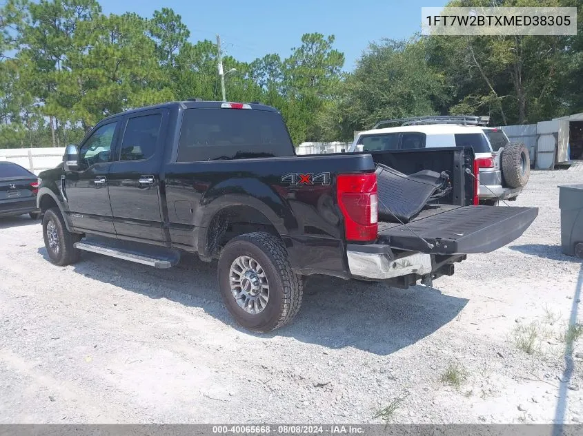 2021 Ford F-250 Xlt VIN: 1FT7W2BTXMED38305 Lot: 40065668