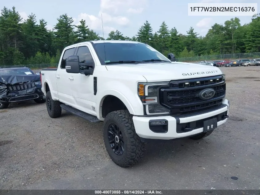 2021 Ford F-250 Lariat VIN: 1FT7W2BN2MEC16376 Lot: 40073855