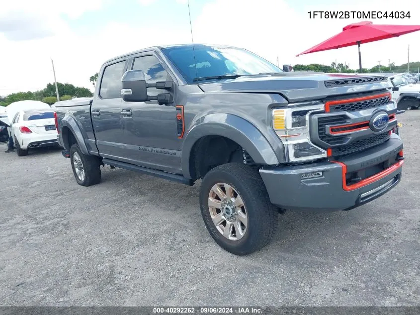 2021 Ford F-250 Lariat VIN: 1FT8W2BT0MEC44034 Lot: 40292262