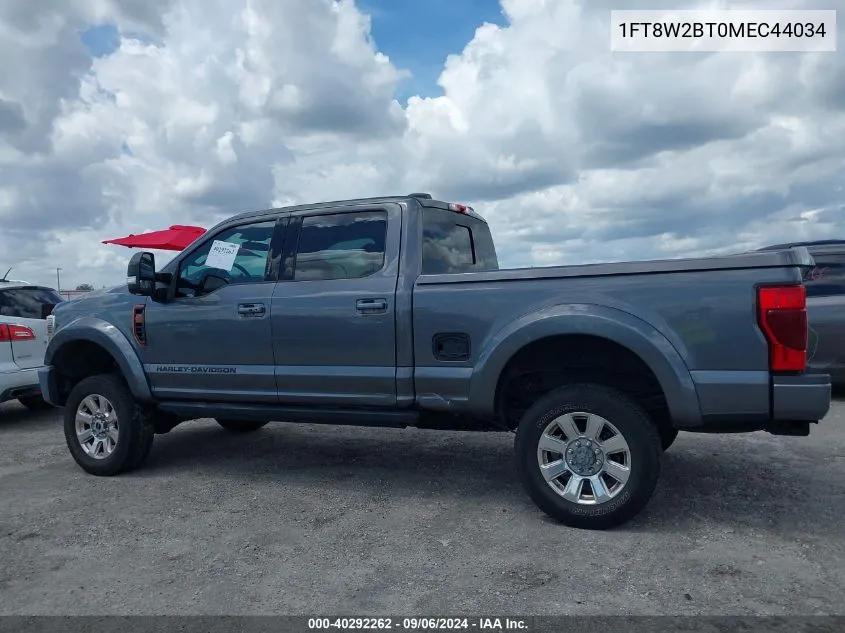 2021 Ford F-250 Lariat VIN: 1FT8W2BT0MEC44034 Lot: 40292262