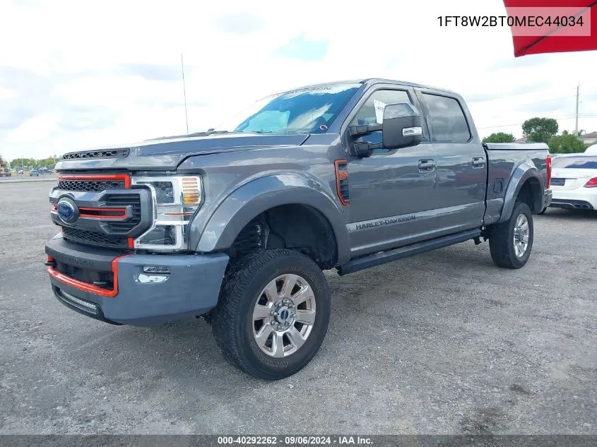 2021 Ford F-250 Lariat VIN: 1FT8W2BT0MEC44034 Lot: 40292262