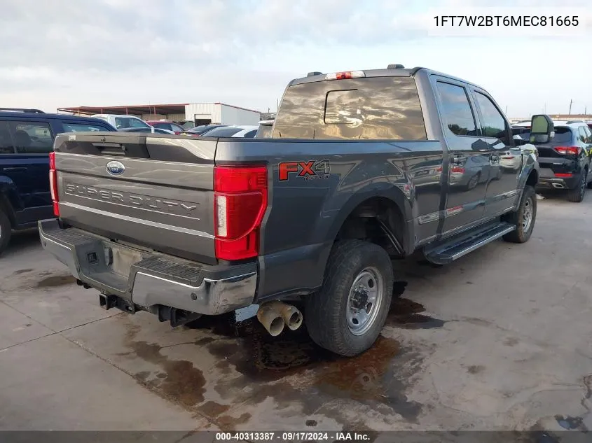 2021 Ford F-250 Lariat VIN: 1FT7W2BT6MEC81665 Lot: 40313387