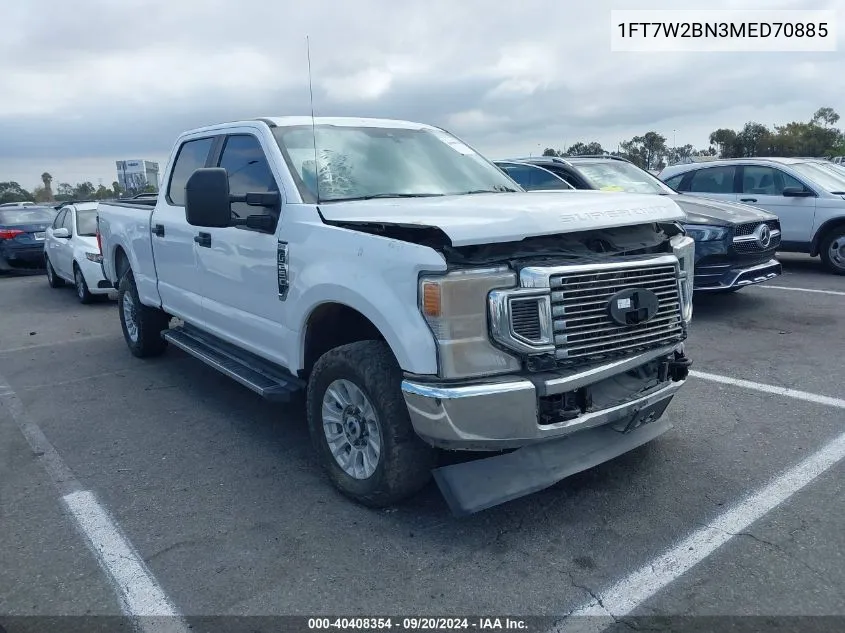 2021 Ford F-250 Xl VIN: 1FT7W2BN3MED70885 Lot: 40408354