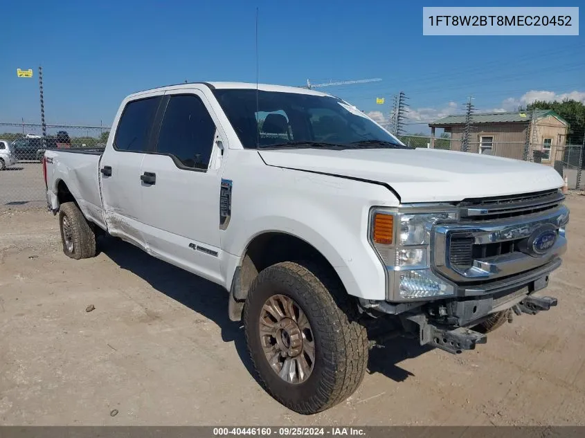 2021 Ford F-250 Xl VIN: 1FT8W2BT8MEC20452 Lot: 40446160