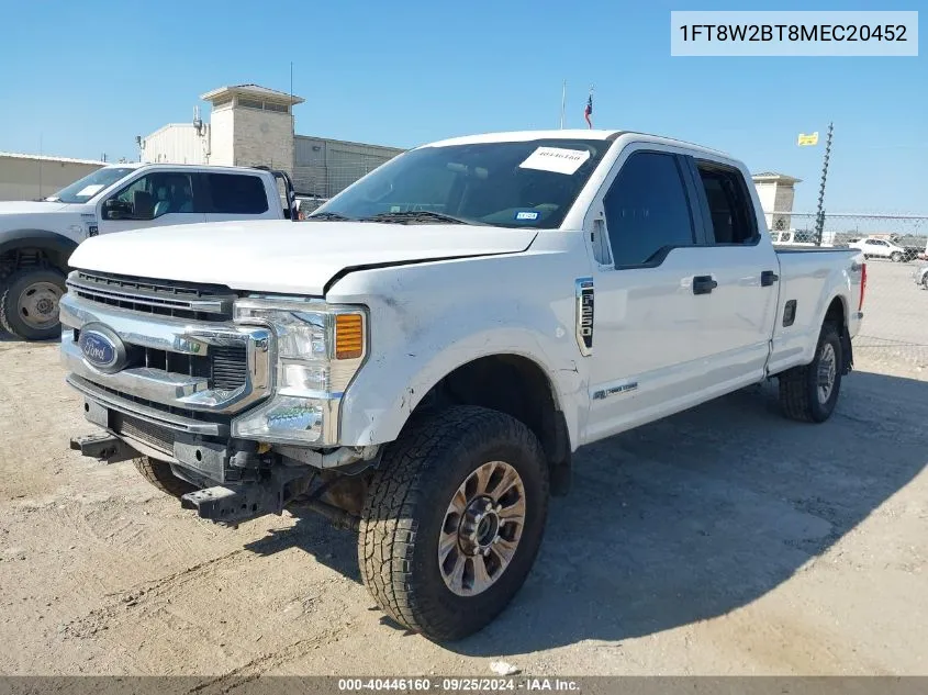 2021 Ford F-250 Xl VIN: 1FT8W2BT8MEC20452 Lot: 40446160