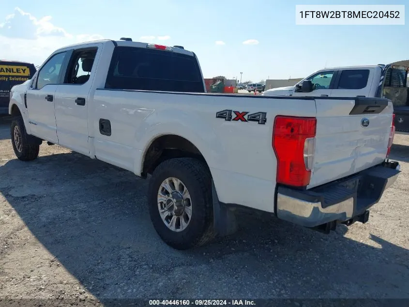 2021 Ford F-250 Xl VIN: 1FT8W2BT8MEC20452 Lot: 40446160