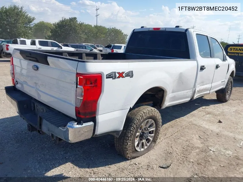 2021 Ford F-250 Xl VIN: 1FT8W2BT8MEC20452 Lot: 40446160