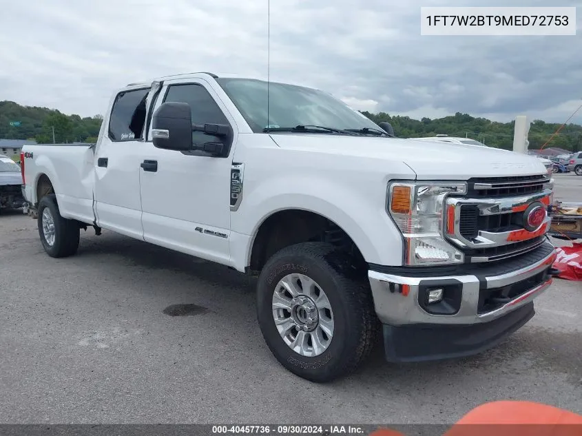 2021 Ford F-250 Xlt VIN: 1FT7W2BT9MED72753 Lot: 40457736