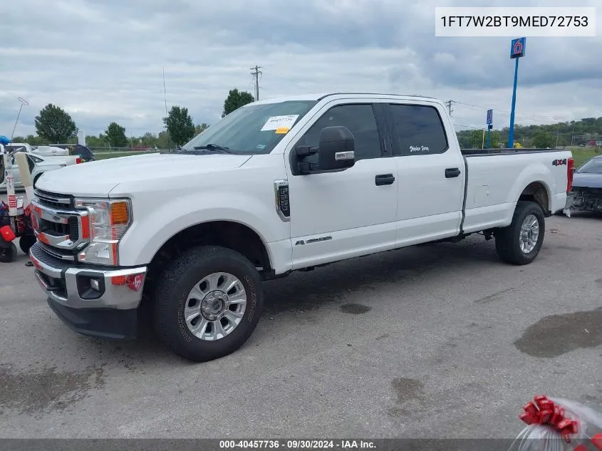 2021 Ford F-250 Xlt VIN: 1FT7W2BT9MED72753 Lot: 40457736