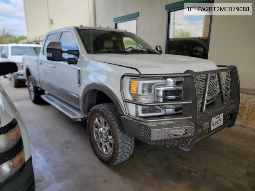 2021 Ford F250 Super Duty VIN: 1FT7W2BT2MED79088 Lot: 40930813