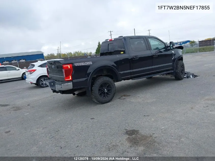 2022 Ford F-250 Lariat VIN: 1FT7W2BN5NEF17855 Lot: 12120376