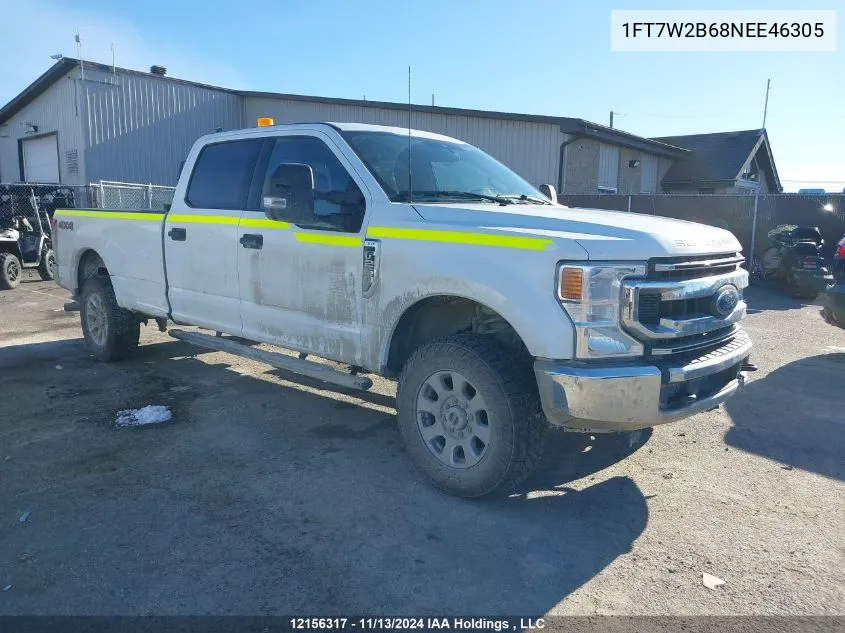 2022 Ford F250 Super Duty VIN: 1FT7W2B68NEE46305 Lot: 12156317